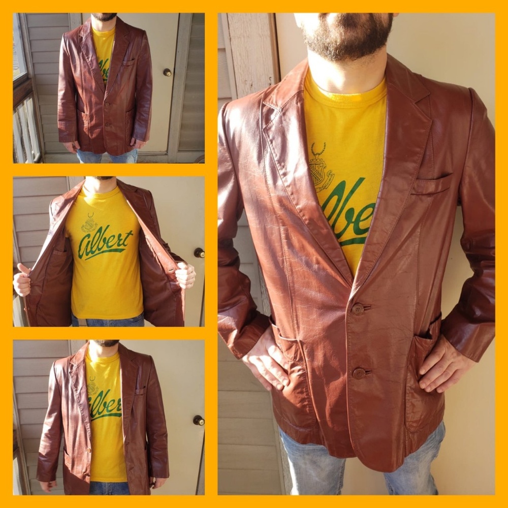 VTG 70's Berman's Brown Leather Jacket